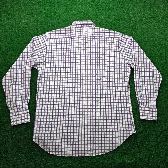 Thomas Dean Shirt Mens XL Multicolor Check Button Up Long Sleeve Preppy Casual‎ - Picture 6 of 6